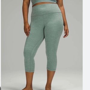 Lululemon Align HR Crop 21” Heathered Tidewater Teal Size 8
